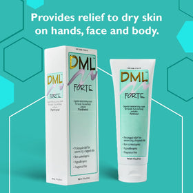 DML Forte on bathroom shelf lifestyle shot suggesting daily routine hydration benefit