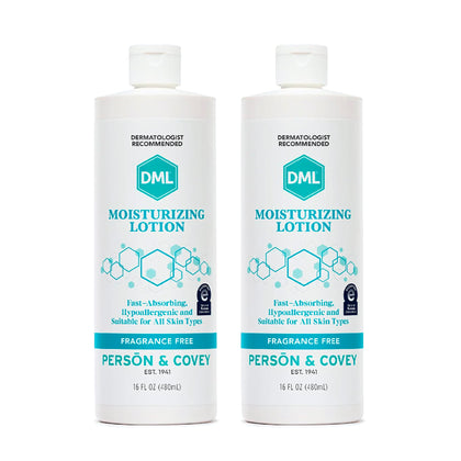 DML front packaging pump bottle showing brand and easy-dispense benefit