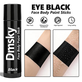 Dmsky athlete applying eyeblack under eye to reduce glare while playing