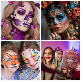 Dmsky cosplay face painting example for theatrical and costume use