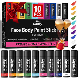 Dmsky front packaging showing ten eye black sticks and benefits