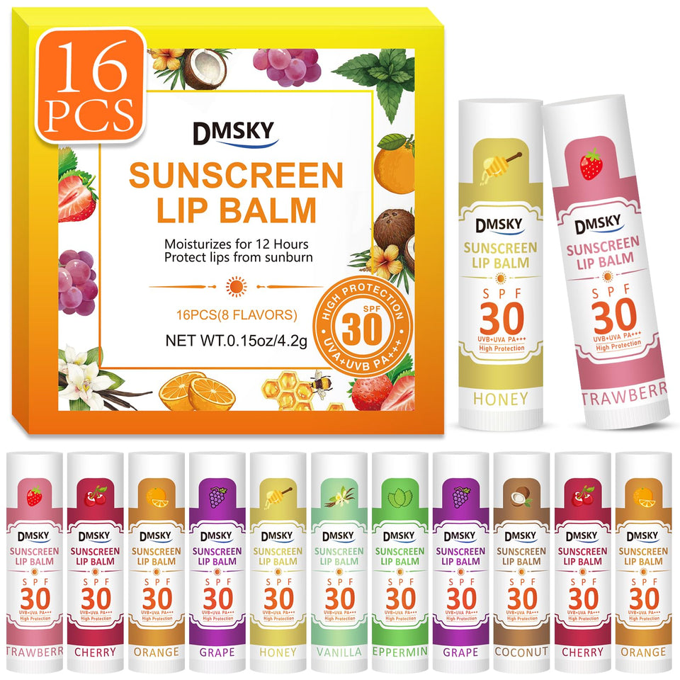 Dmsky front packaging showing 16 tubes and flavor labels for easy selection and sharing