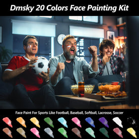 Dmsky stage makeup usage showing bold face paint for performance impact