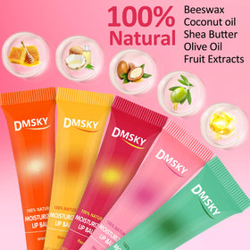 Dmsky gloss texture swiped on lips for high-shine, hydrated look