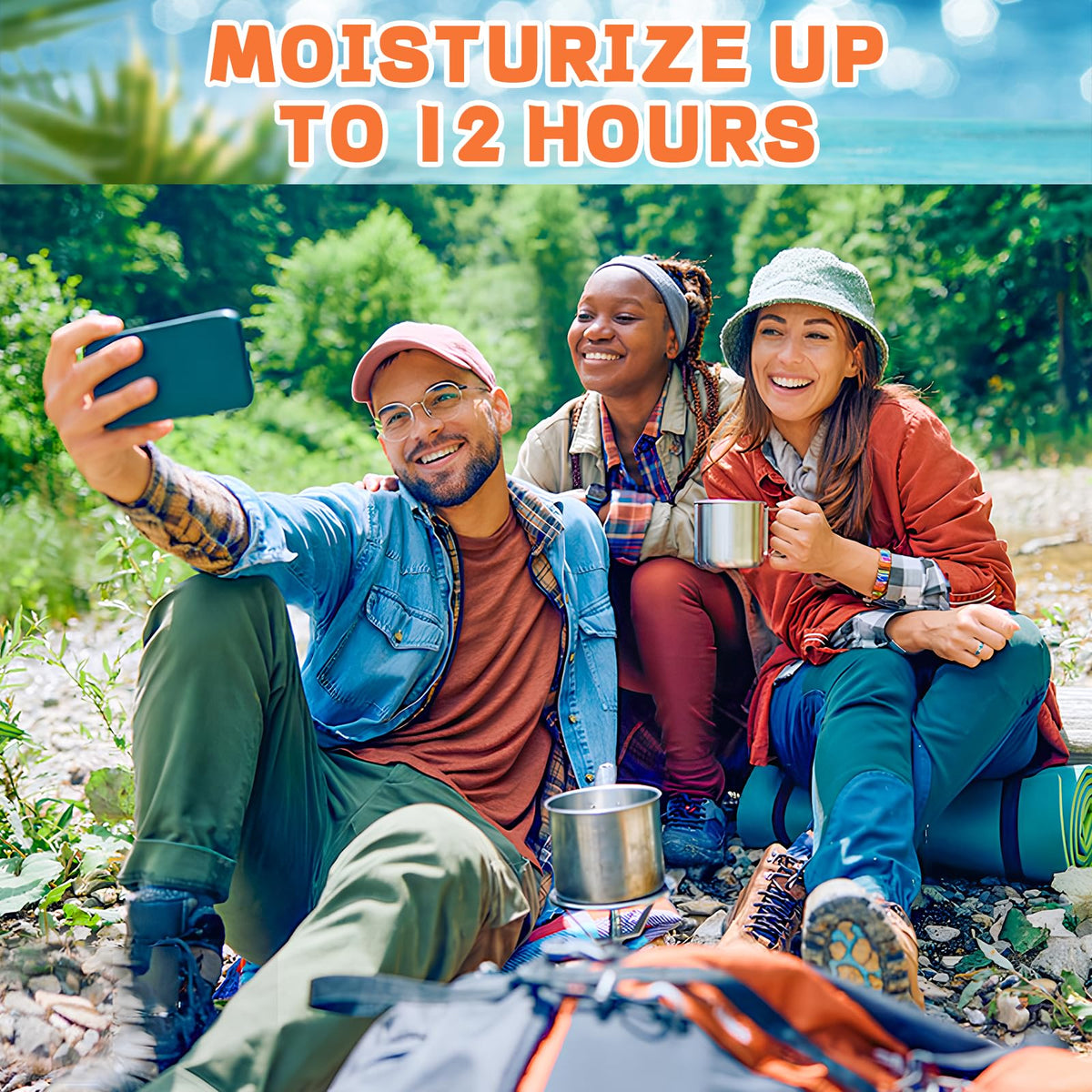 Dmsky tubes in a travel bag illustrating portability and on-the-go sun protection