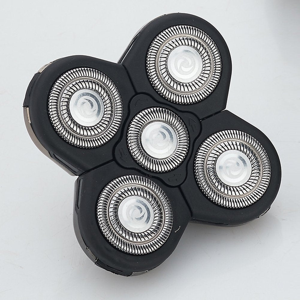 DmStore close-up of stainless steel blades highlighting sharpness for cleaner shaves
