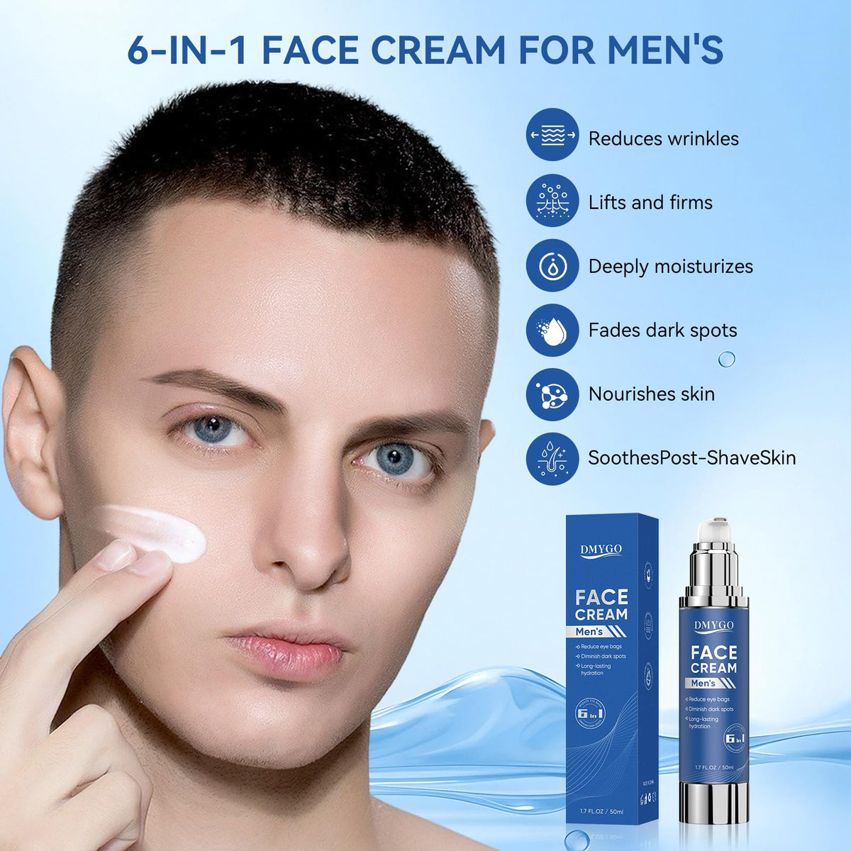 DMYGO cream texture close-up displaying smooth, hydrating consistency