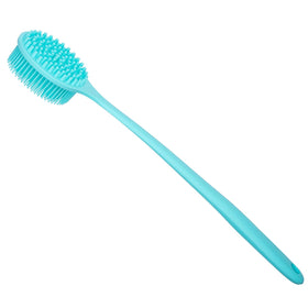 DNC scrubber in use in shower demonstrating simple reach and wash benefit