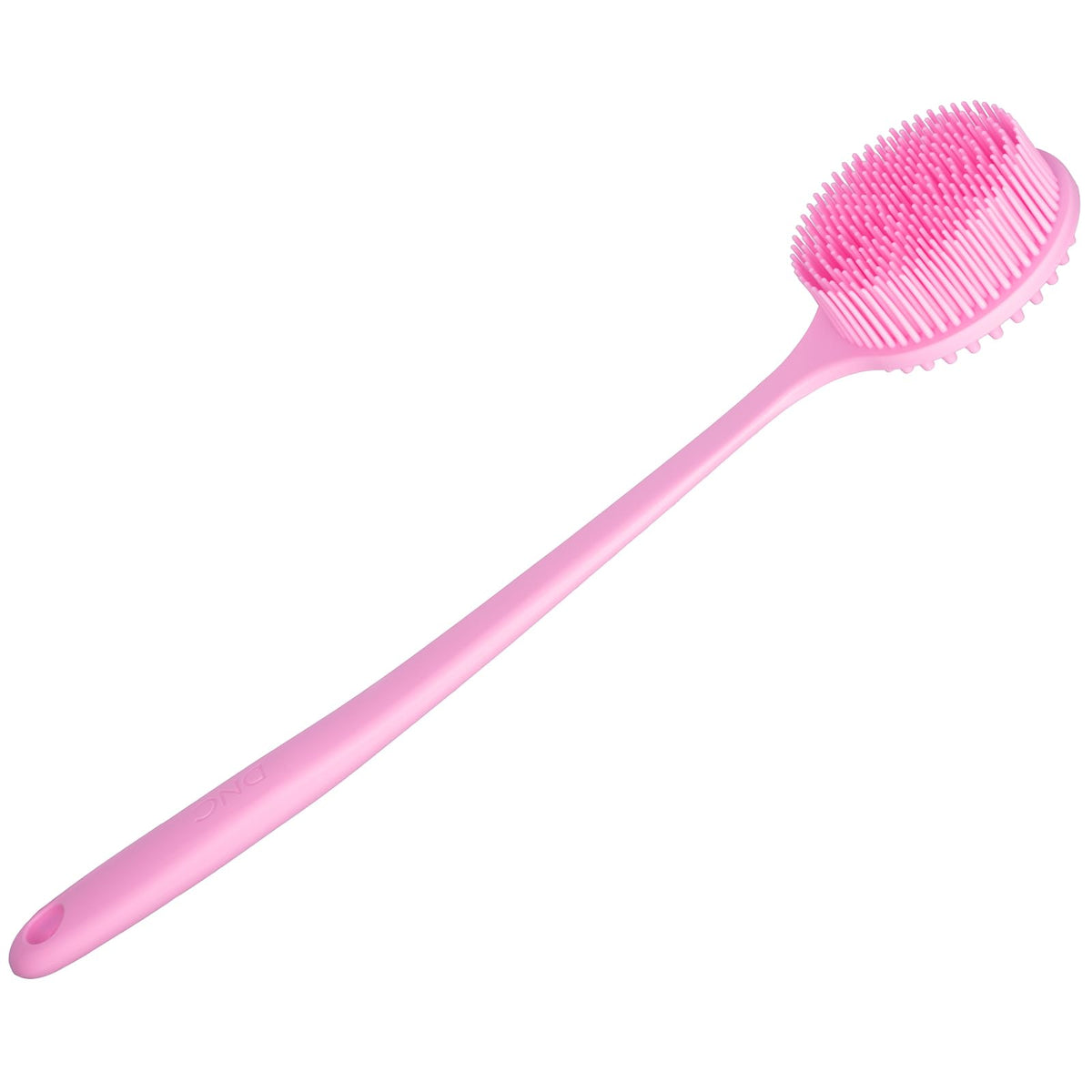 DNC scrubber beside ruler showing 15-inch scale for extended reach benefit