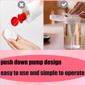 DNSEN flip cap snapped closed on pump preventing leaks and accidental presses benefit