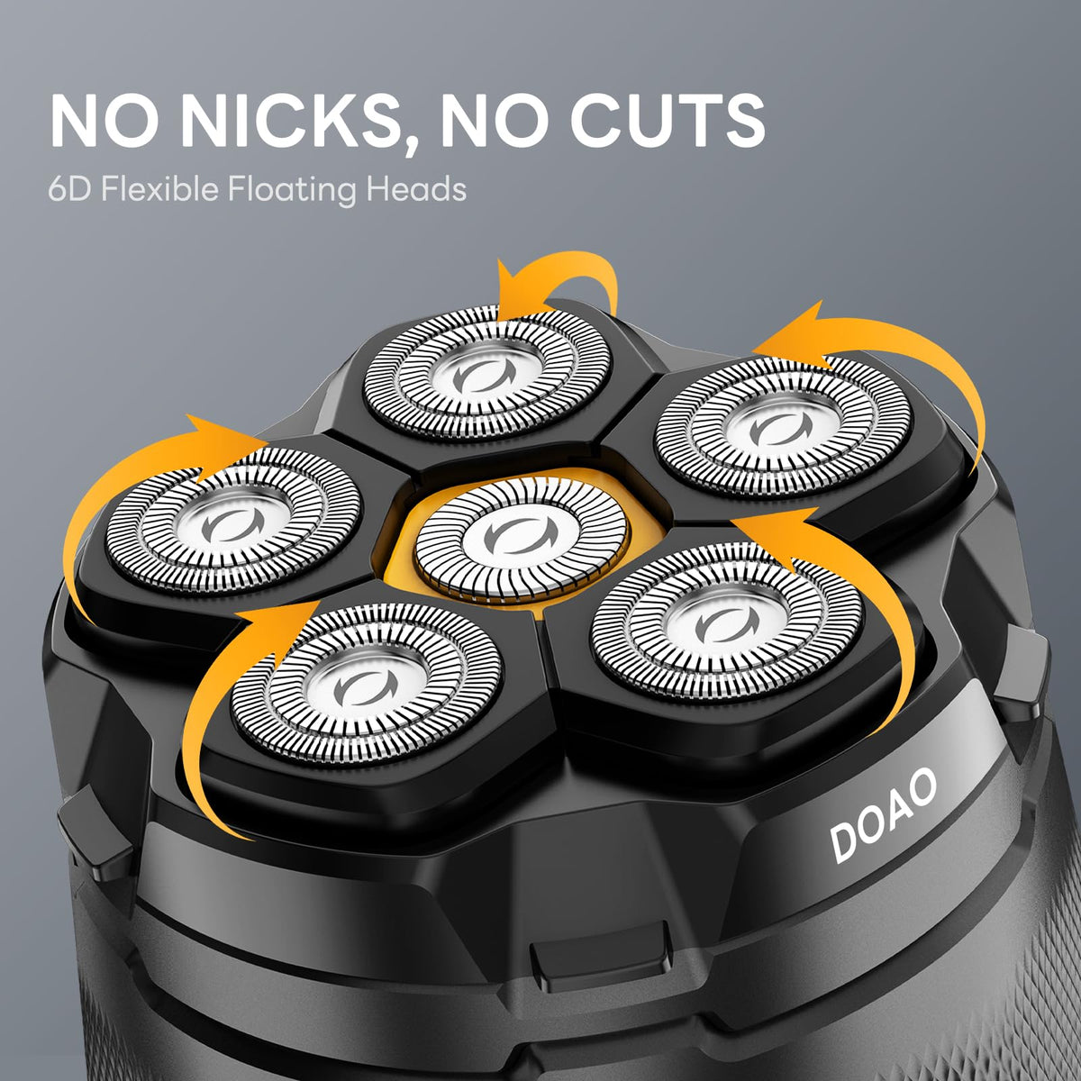 DOAO used in shower, demonstrating IPX7 waterproof convenience and wet-shave use