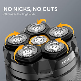 DOAO used in shower, demonstrating IPX7 waterproof convenience and wet-shave use
