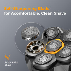 DOAO magnetic shaving head detached, highlighting easy cleaning and quick maintenance