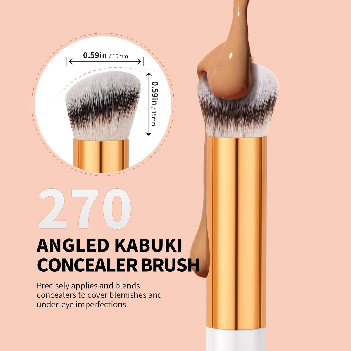 docolor close-up of dense vegan bristles for smooth blending
