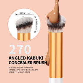 docolor close-up of dense vegan bristles for smooth blending