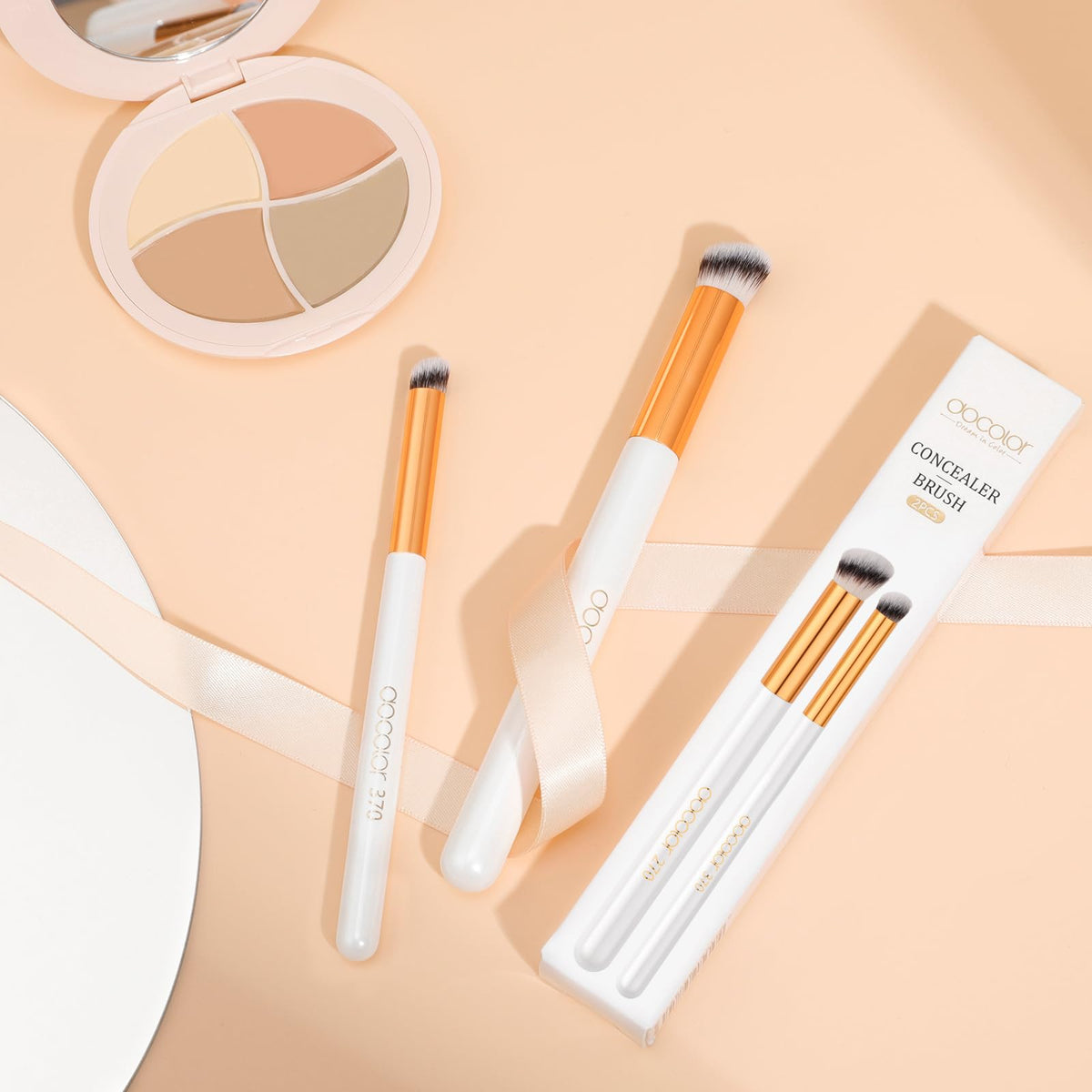docolor brushes stored in a cosmetic bag for travel-ready convenience