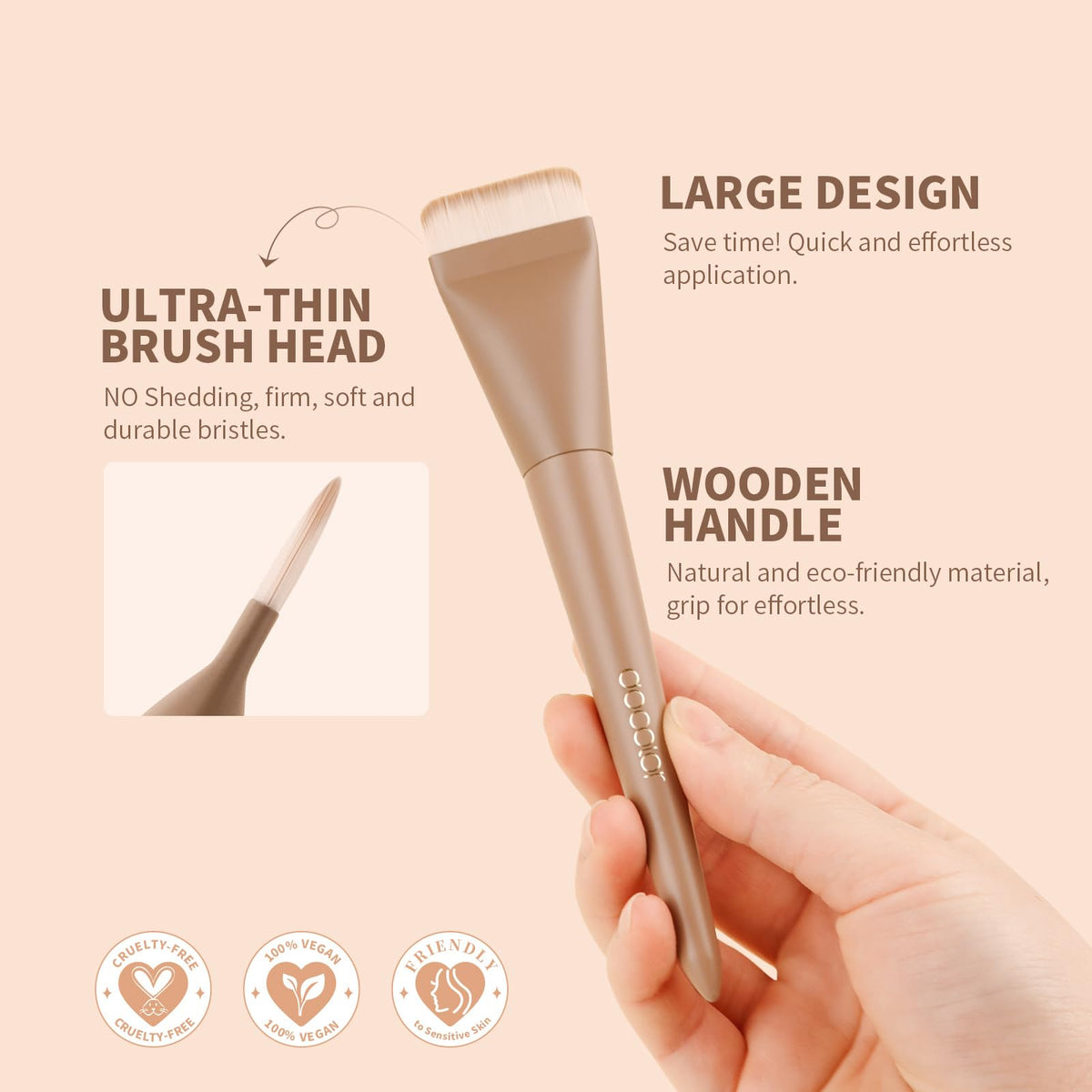 docolor bristle close-up highlighting ultra-thin synthetic fibers for streak-free blending