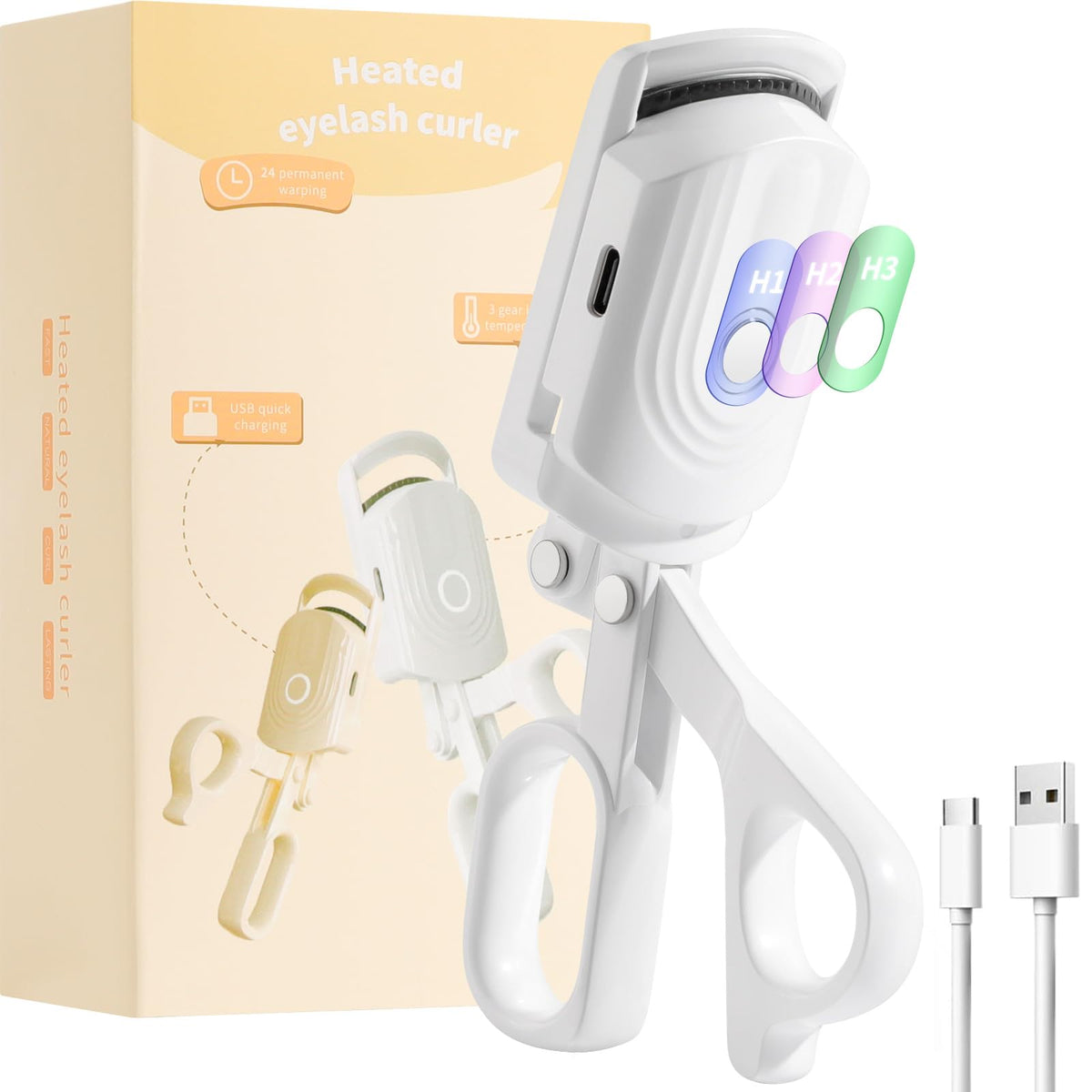 docolor front packaging showing curler and box reassuring portability