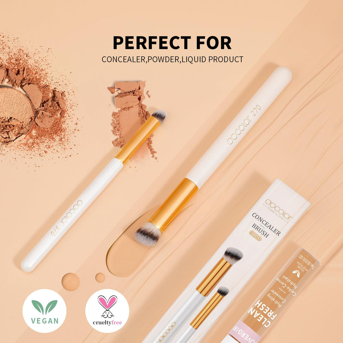 docolor mini brush applying concealer into nostril grooves precisely