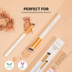 docolor mini brush applying concealer into nostril grooves precisely
