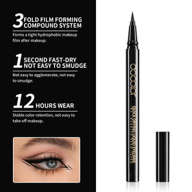 docolor black ink swatch on skin showing intense pigment and smooth flow