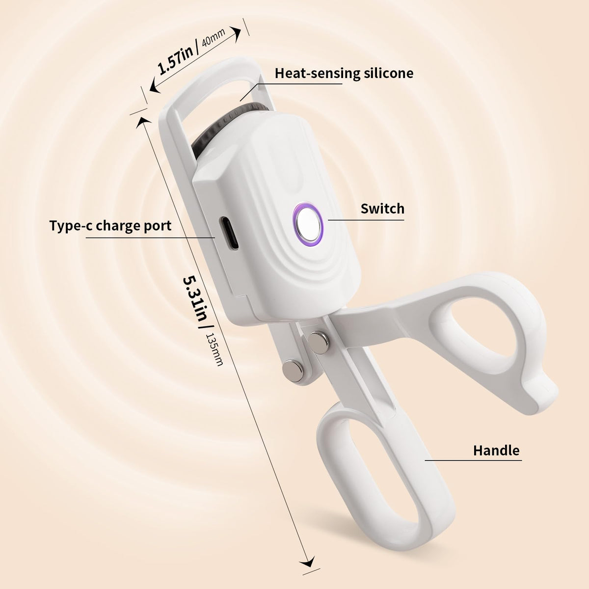 docolor plugged into usb-c port illustrating convenient recharging