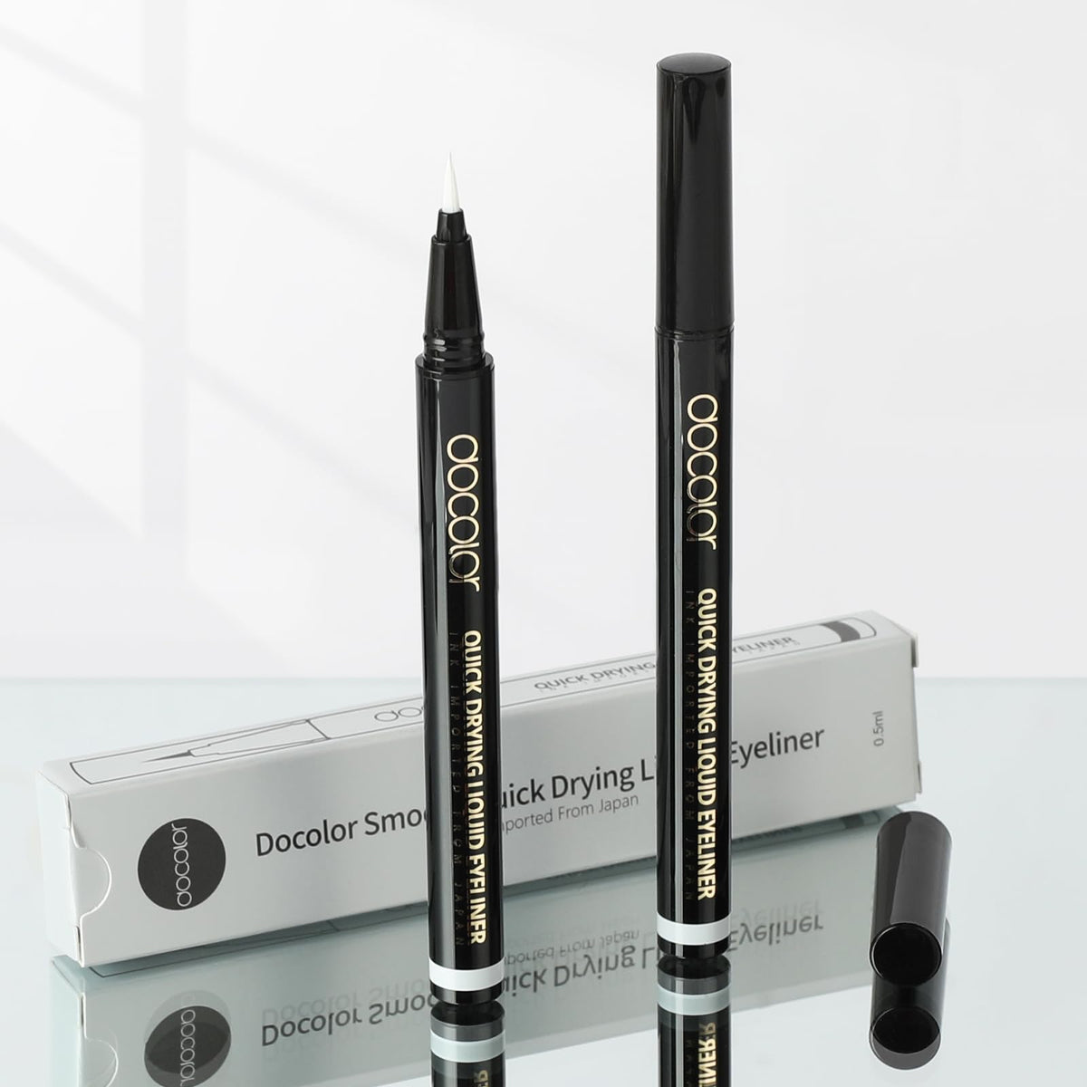 docolor waterproof test with water drops showing lasting hold