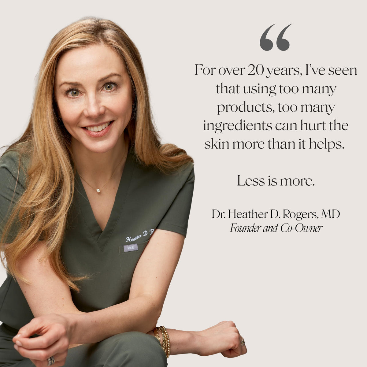 Doctor Rogers label closeup highlighting fragrance-free and clean-ingredient benefit