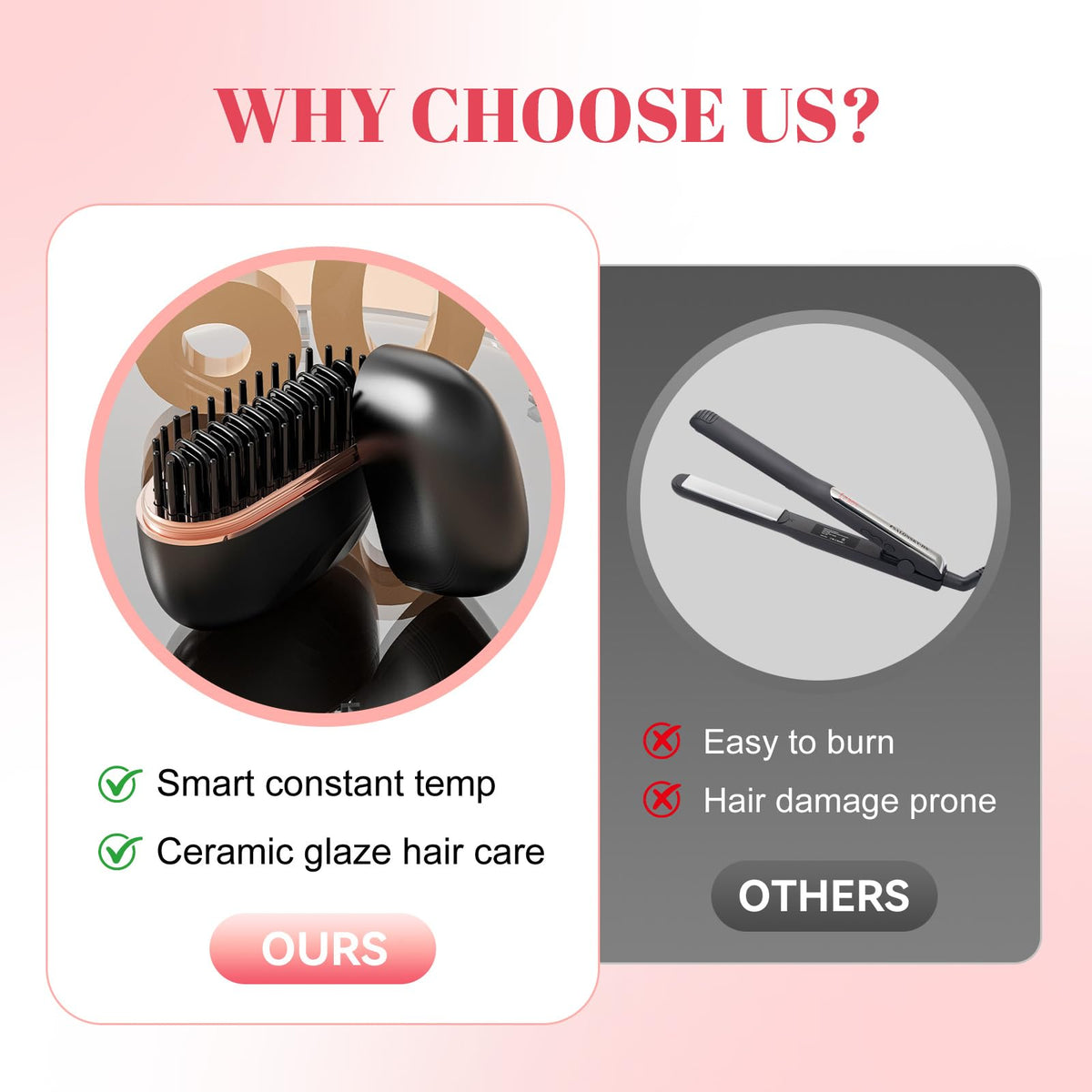 DOEUTLQ black and pink color options suited to personal style