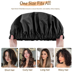Doitory cap covering braided hair preserving style and volume