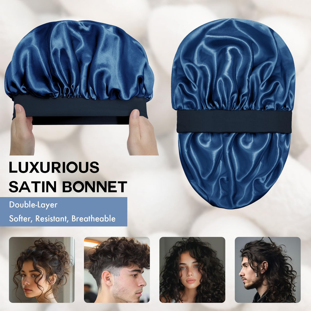 Doitory satin lining close-up showing smooth interior that reduces friction