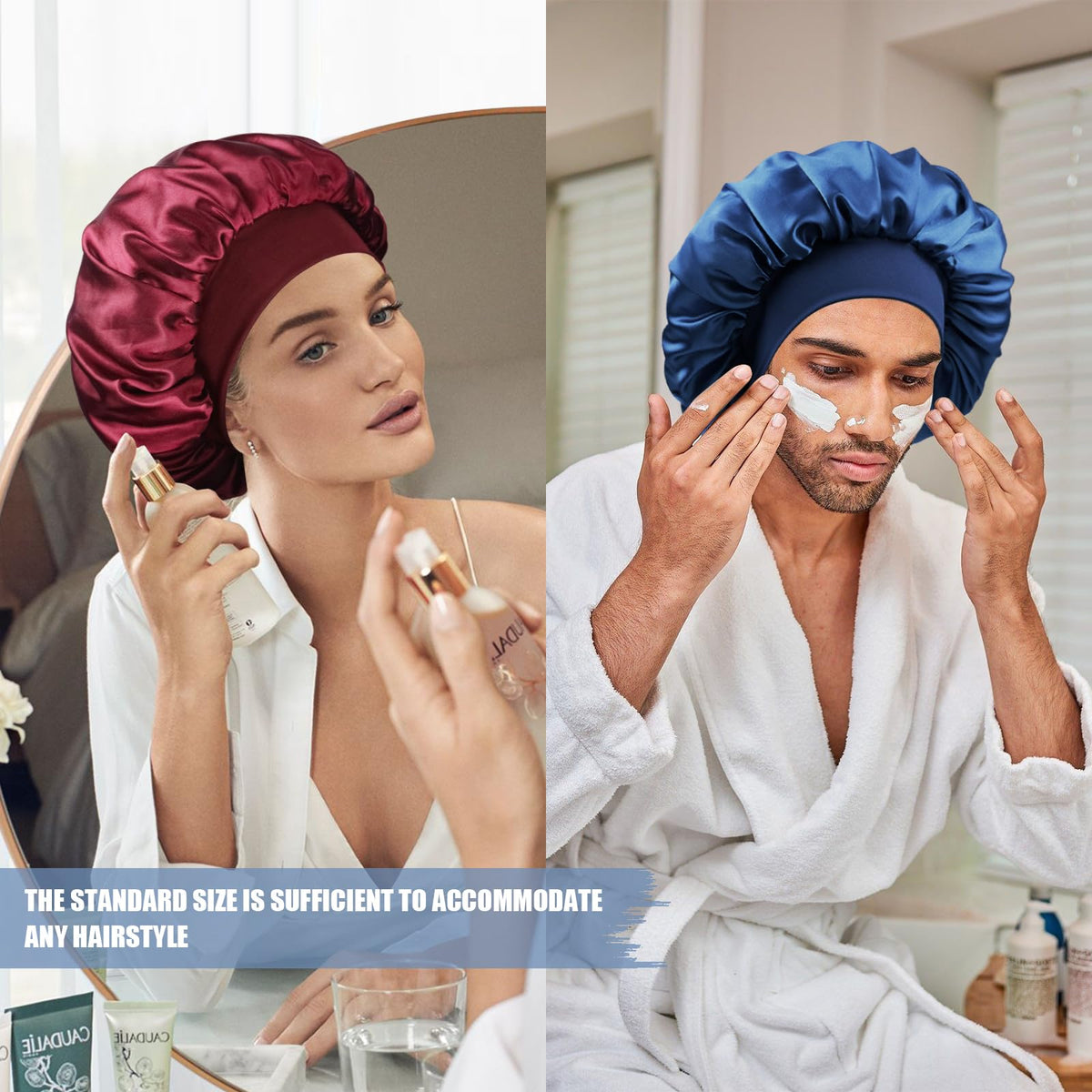 Doitory bonnet beside ruler showing 14-inch diameter for roomy styling