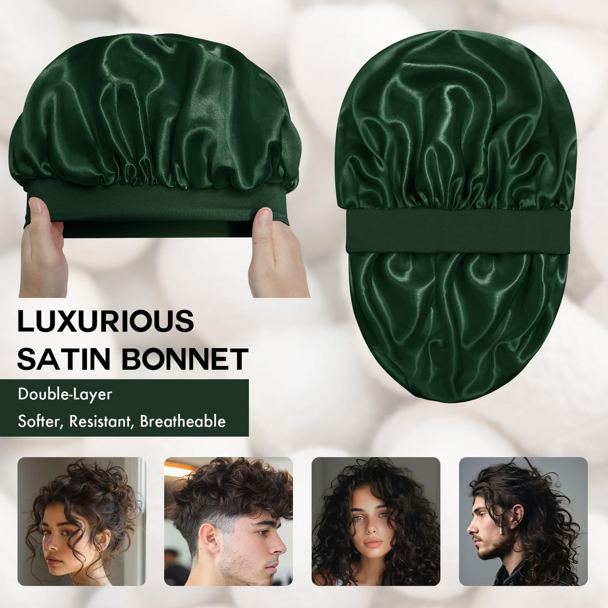 Doitory satin lining close-up highlighting smooth texture and reduced friction benefit