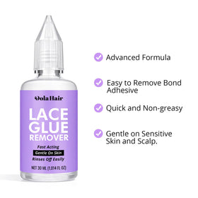 Dolahair dropper applying remover directly to adhesive for precise control