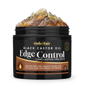 Dolahair jar front label showing product and benefit of strong hold