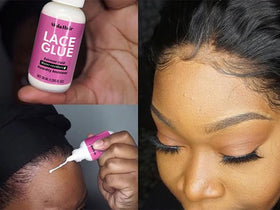 Dolahair elastic bands included with package to lay edges and secure lace