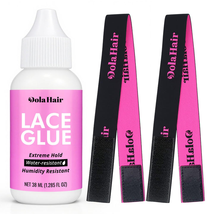 Dolahair front bottle showing label and compact size for travel convenience