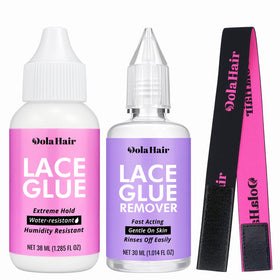 Dolahair front packaging showing kit components and clear benefit