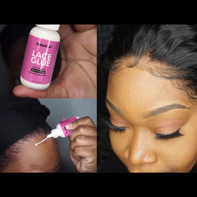 Dolahair hair wax stick close-up to control flyaways and flatten lace