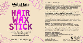 Dolahair tube next to label showing product details and application instructions