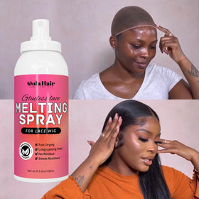 Dolahair nozzle close-up demonstrating controlled spray for precise application