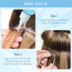 Dolahair spray nozzle close-up for precise adhesive targeting and control
