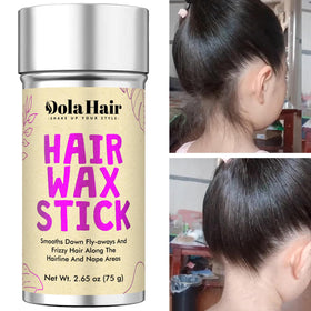 Dolahair wax stick exposed texture close-up demonstrating smooth, non-greasy finish