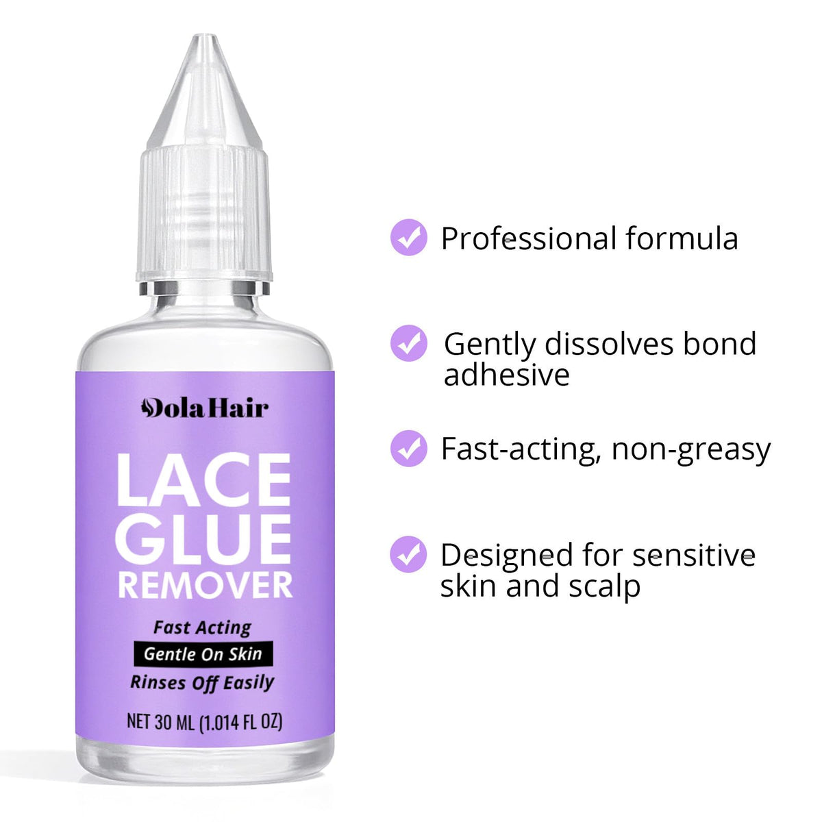 Dolahair demonstration of wet hairline for secure, invisible bond