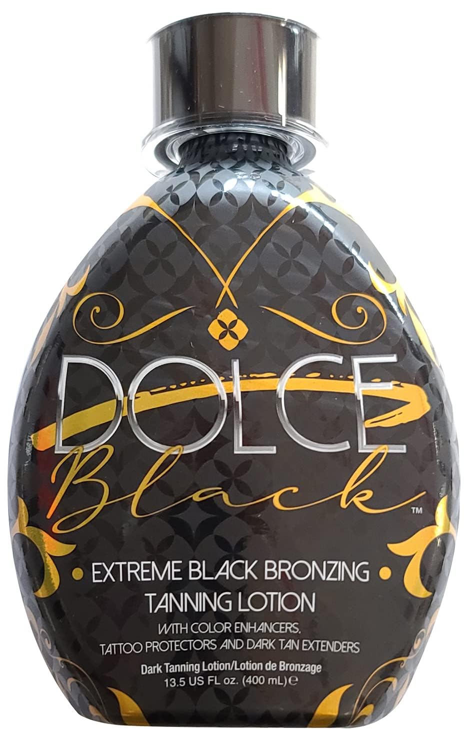 Dolce Black pump dispensing lotion for easy, controlled application