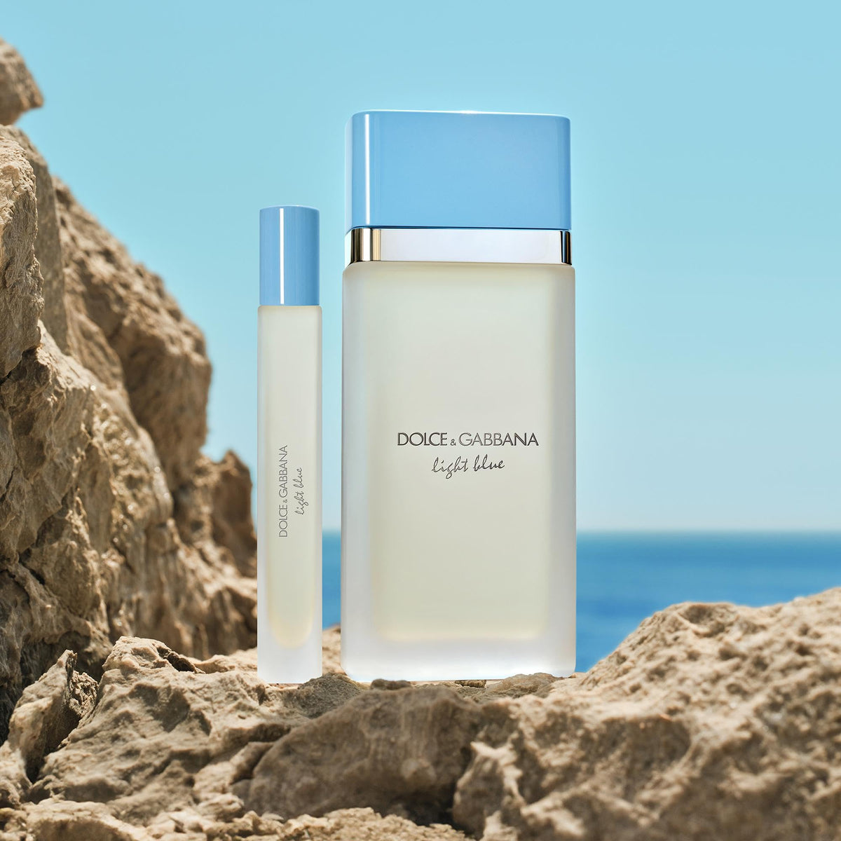 Dolce&Gabbana Light Blue inside toiletry bag demonstrating portability and convenience benefit