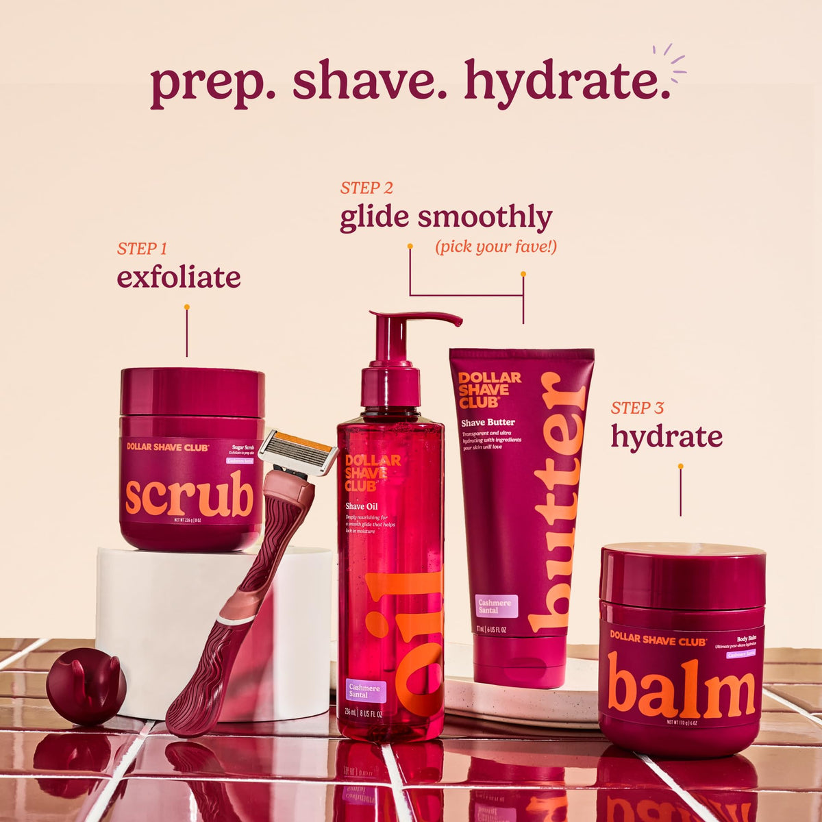 Dollar Shave Club clear formula on hand showing translucent visibility