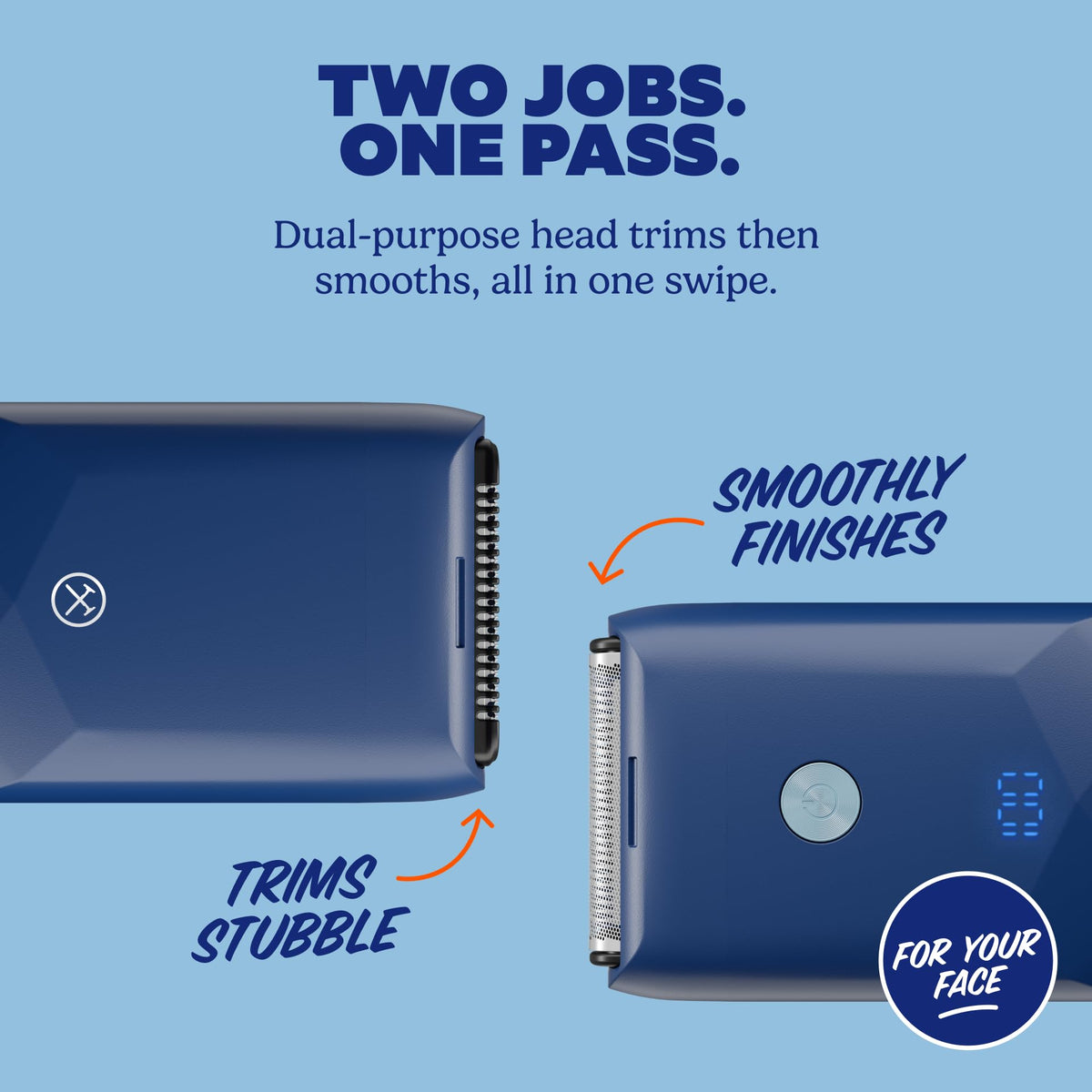 Dollar Shave Club foil shaver with protective cap for secure travel storage