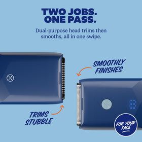 Dollar Shave Club foil shaver with protective cap for secure travel storage
