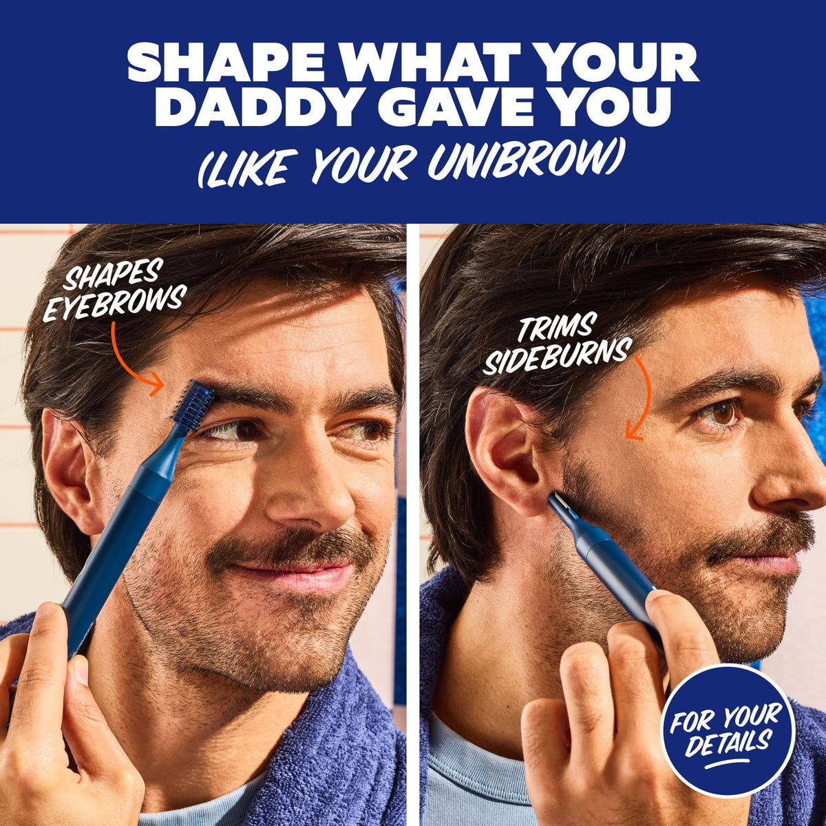 Dollar Shave Club trimmer used to remove nose hair with controlled motion